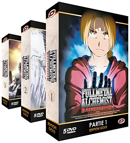 Fullmetal Alchemist : Brotherhood - Intégrale - Edition Gold - 3 Coffrets (15 Dvd + Livrets)
