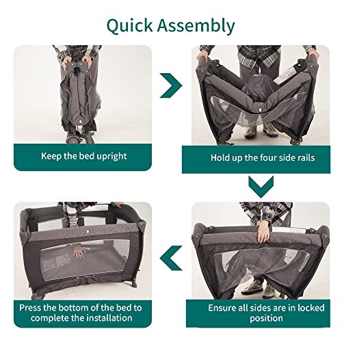 Pamo Babe Playard Deluxe Nursery Center, Foldable Playpen for Baby