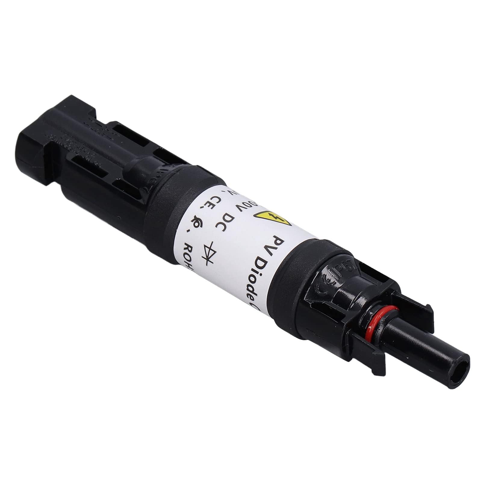 Solar PV Connector Male Solar Holder, Solar Female IP67 Waterproof Panel Cable Blocking Diode Holder 1000V PPO Copper In-Line Connector (30A)