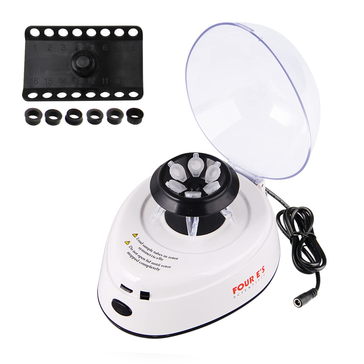 Mini Centrifuge,5400rpm Low Noise 2000 x g RCF with 2 Interchangeable Rotors for 0.2/0.5/1.5/2mL PCR Tube Capacity - Centrifuge machine NOT for Blood Samples