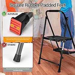 ALPURLAD Step Ladder 600lbs Extra Large & Wide 2