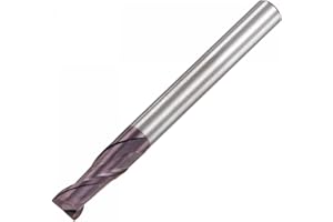 uxcell Square Nose End Mill, 5mm Tip Dia Solid Carbide AlTiN Coated CNC Router Bits 2 Flute Spiral Milling Cutter HRC55 with 