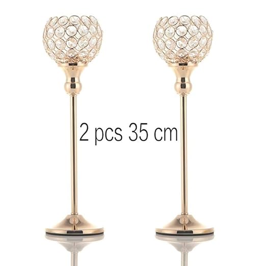 Candelabros De Cristal De Pie Soporte De Candelabros De Pilar De