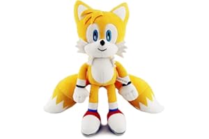SHIRIA Sonic Plush Doll,The Hedgehog 2 The Movie Knuckles Toy, Shadow Stuffed Animals Plush Pillow, Gift for Kids (Tails)