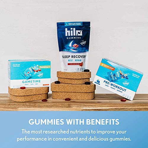 Hilo Pre Workout Energy Gummies Caffeine Beta Alanine And S7 Nitric Oxide Booster Gluten Free Vegan Blue Razz Flavor 10 Single Serve Packs Fm Shop