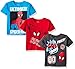 Marvel Little Boys' 3-Pack T-Shirt, Blue/Red/Gray, 7