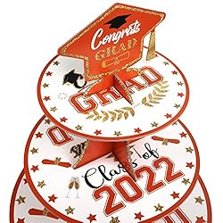 2-Set Class of 2022 Orange Black 3-Tier Graduation