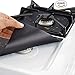 NEWROAD Gas range protectors, Stove Burner Covers 0.2 mm Double Thickness, Reusable, Non-Stick, Fast Clean Liners for Kitchen/ Cooking (10.6” x 10.6”)-4pack
