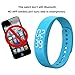 feifuns Smart Wristband Non-Bluetooth Pedometer Bracelet Fitness Tracker Smart Watch with Timer Vibration Alarm Step Calories Counter Distance Time/Date for Walk for Kids[Upgrade Version] (Blue)