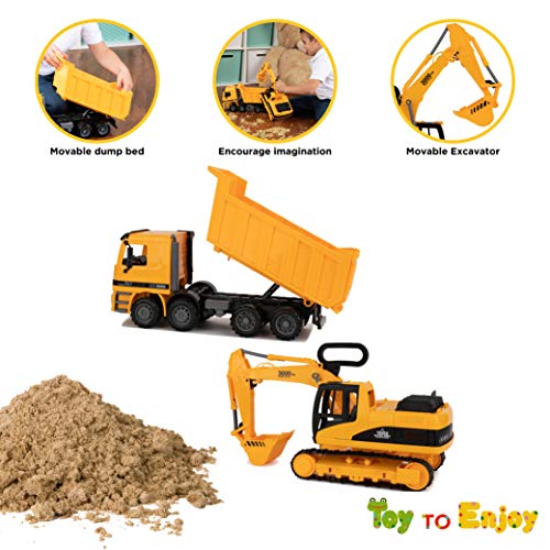 3 Excavator+Dump+Truck+Toy+Kids