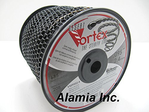 Black Vortex .095 Commercial Trimmer Line 3-Lbs. Medium Spool 685 Feet each, MADE IN USA