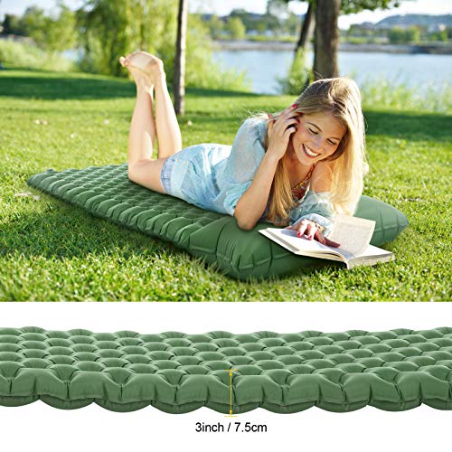 Tolaccea Dubbellaags campingmat opblaasbaar slaapkussen lichtgewicht waterdichte dubbelzijdige campingmatras voor… - Image 8