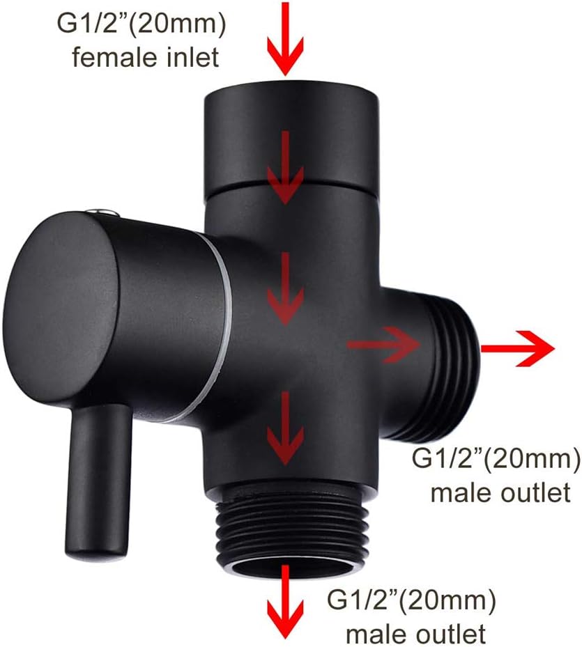 Langyinh 3 Vias Ducha Brazo Desviador Valvula G 1 2 Desviador Valvula Para Ducha De Mano Y Cabezal De Pulverizacion Fijo Partes De La Ducha Negro Bricolaje Y Herramientas Valvulas Mujeramerica Com
