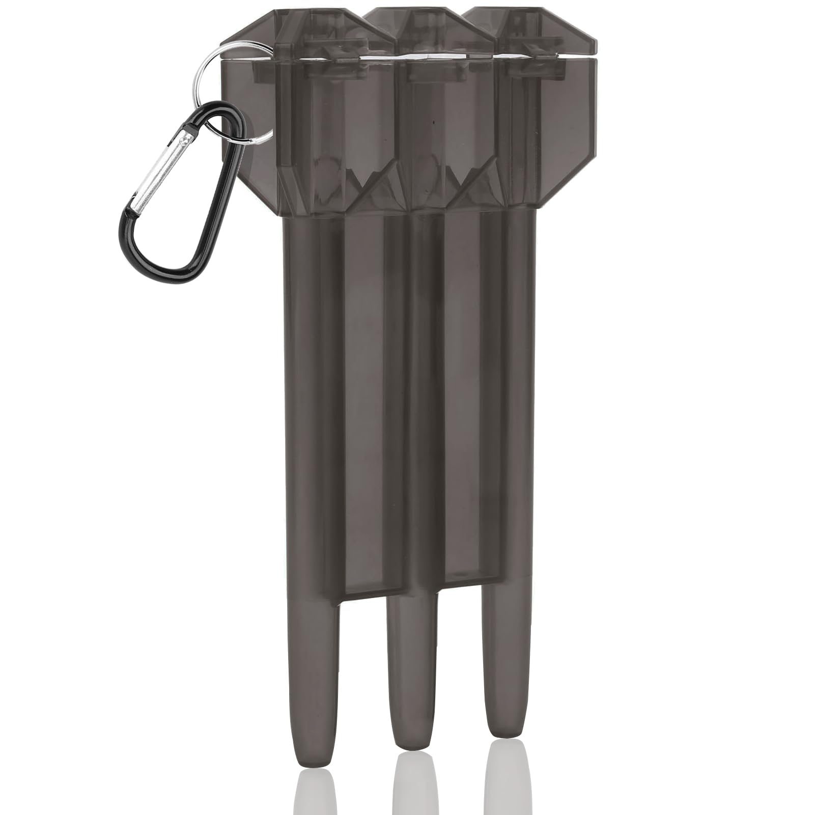 Agatige 3 Sleeve Darts Carrying Case, 17x8.5cm/6.7x3.3in Universal Portable Nylon Dart Storage Box with Hanging Buckle, Hold 3 Darts Carrying Storage Holder for Steel Tip/Soft Tip Dart (Black)