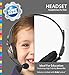 Kidz Gear Deluxe Headset Headphones with Boom Mic - Gray