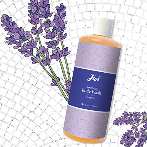 Jivi Exfoliating Body Wash (Lavender) Gentle, SulfateFree Body Wash
