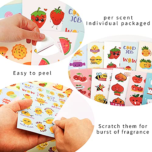 HORIECHALY Scratch And Sniff Stickers, 85 Sheets With 17 Different
