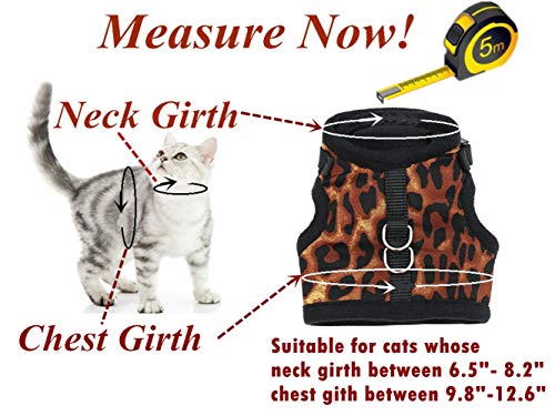 BoomBone Escape Proof Cat Harness and Leash Medium - Soft Mesh Kitten Vest Harness for Walking