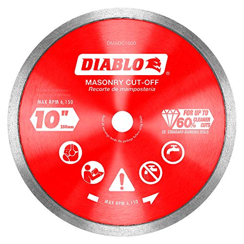 Diablo Diamond Continuous Rim Masonry Cuf-Off Disc for Granite, Marble, Porcela…