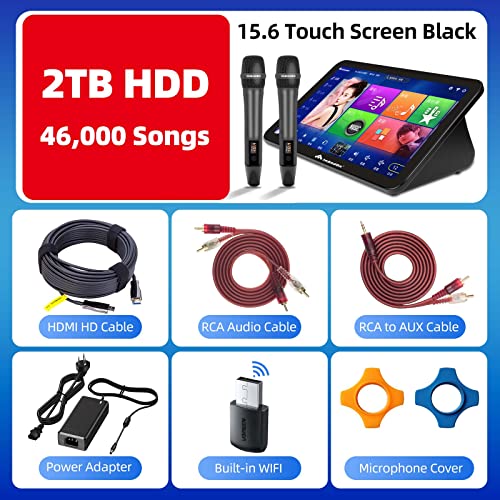 2023 New Inandon Karaoke Player,15.6 Inch Touch Screen Phone App
