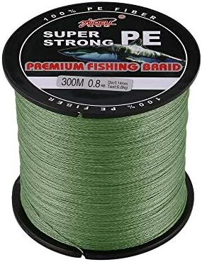 Binghotfire YUDELI 0.8 Line Number Super Strong 4 Strand 300M PE Braided Fishing Line Army green