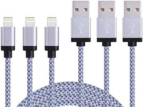Winage Extra Long Cord 8 Pin Lightning to USB Charging Cables, Compatible with iPhone 7/7 Plus/SE/6/6S/6 Plus/6S Plus, 5C/5S/5, iPad Pro/Air/Mini, iPod Nano/Touch, 10', White, 3 Piece