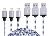 Winage 3pack 10FT Extra long Cord 8 Pin Lightning to USB Charging Cables Compatible with iPhone 7/7 plus/SE/6/6s/6 plus/6s plus,5c/5s/5,iPad Pro/Air/Mini, iPod Nano/Touch (white)