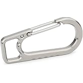 TONYFY Titanium Heavy Duty Carabiner Keychain, EDC Quick Release Hook Ring Clip for Men Women, Bag Charms for Handbags, Car Key Chain, Keychain Accessories, Jump Rings, Key Hook