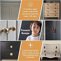 LazaKay Leather Drawer Pulls - 8 Pcs Leather