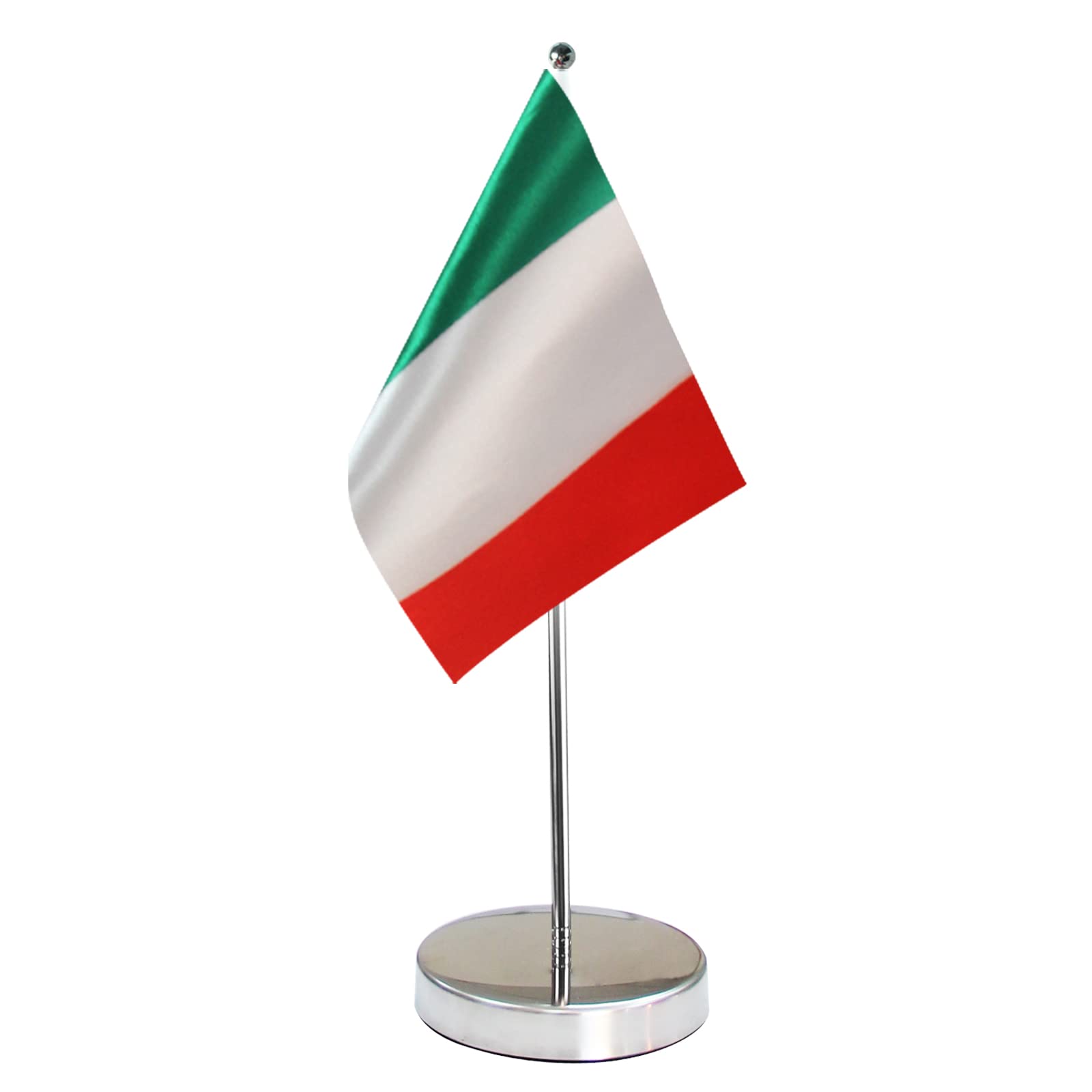 Italy Table Flag 9" x 6"- Italian Desktop Desk Flag With Sticks & Bases