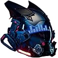 PDLING Cyberpunk Gothic Mask Helmet for Adult,Techwear mask, Halloween Cosplay Costume Accessory with LED Lamp, Futuristic Helmet