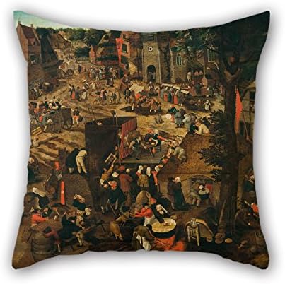 HEMO Oil Painting Pieter Brueghel II (The Younger) - A Village Fair (Village Festival In Honour Of Saint Hubert And Saint Anthony) Cushion Cases 18 X 18 Inches / 45 By 45 Cm Best Choice For Coffee