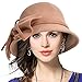VECRY Women's 100% Wool Bucket Hat Felt Cloche Bow Dress Winter Hats