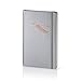 Executive Notebook for Women Girls Friends Gift, A5 Writing College Ruled Journal, Blank and Lined Cream Paper, Silver Faux Leather with Rose Gold Emboss on Gift Box (Light Silver)