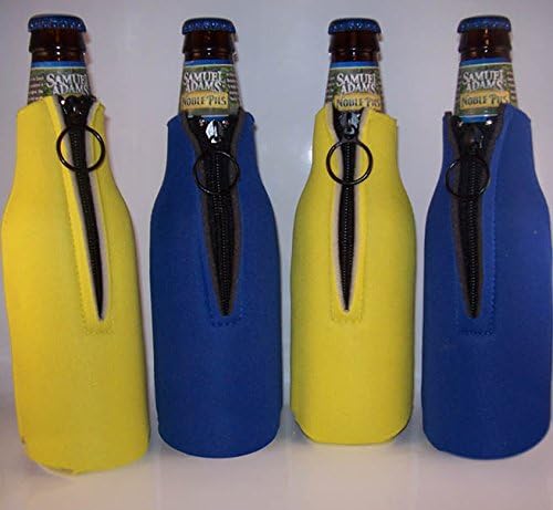 Leemar Scuba Zippered Bottle Coolers, Maize and Blue, Buy 4 GET 2 Free