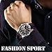 Skmei Men's Watches Built in Chronograph and Date with Black Leather Quartz Sports Casual Wrist Watch