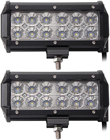 QDY 2PCS 6" 36W Flood LED Work Light Strip Off Road LED Light Bar Super Bright for Jeep Cabin Boat SUV truck Car ATVs,1 Year Warranty