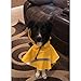 NACOCO Large Dog Raincoat Adjustable Pet Water Proof Clothes Lightweight Rain Jacket Poncho Hoodies with Strip Reflective (L, Yellow)
