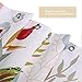 Uphome Fabric Floral Shower Curtain for Bathroom Colorful Spring Flower Cloth Shower Curtain Set with Hooks Chic Rose Bathroom Accessories Decor and Heavy Duty,72x72