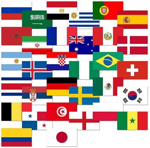 idealWigsNet 2014 Football World Cup Flag Pack - 32 Flags