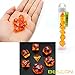 Bescon Mini Translucent Polyhedral RPG Dice Set 10MM, Small RPG Role Playing Game Dice Set D4-D20 in Tube, Transparent Orange