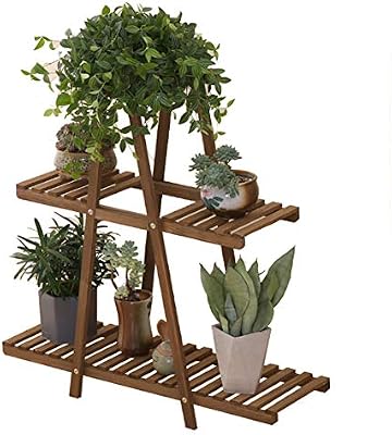 Estantería para Macetas, Soporte de Madera para Flores con 3 ...