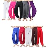 Hoter Womens Soft Elastic Waistband Fitness Yoga Herem Pants