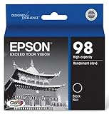 Epson T098120 OEM Ink - (98) Artisan 700 710 725 730 800 810 835 837 Claria Hi-Definition High Capacity Black Ink (550 Yield)
