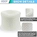 BIHARNT WF2 Humidifier Wicking Filters Compatible with Vicks & Kaz 3020,V3100,V3500,V3600,V3800,V3900,ECM-250i,ECM-500 and WA-8D (6 Pack)