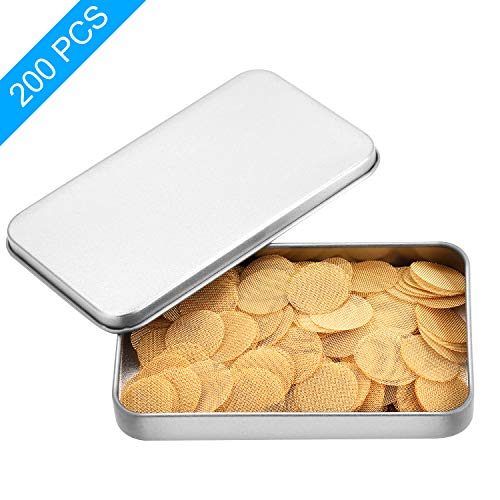 200 Pieces 100% Brass Pipe Screens, Brass Pipe Screen Filters 3/4 Inch with Metal Box (Brass) - Thumbnail 5