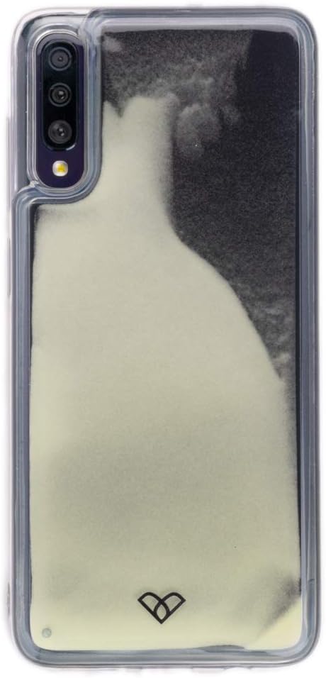 Desire Desire Mobile Case Cover for Full Body Protection, Shockproof Thermoplastic Polyurethane (TPU), Slim Fit, Hybrid, Sand Liquid Case for Galaxy A70 - Black/White