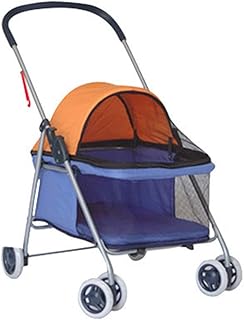 Jogger Pet Stroller for Katzen/Hunde, Zipperless Eintrag, Easy One-Hand Falten, Luftreifen, Becherhalter + Storage Basket