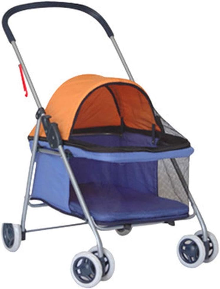 Jogger Pet Stroller for Katzen/Hunde, Zipperless Eintrag, Easy One-Hand Falten, Luftreifen, Becherhalter + Storage Basket