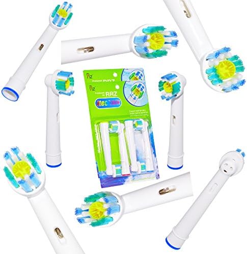Premium Oral-B Floss Action Generic Replacement Toothbrush Heads by RRZ ( 8 pcs/ 2 pack )